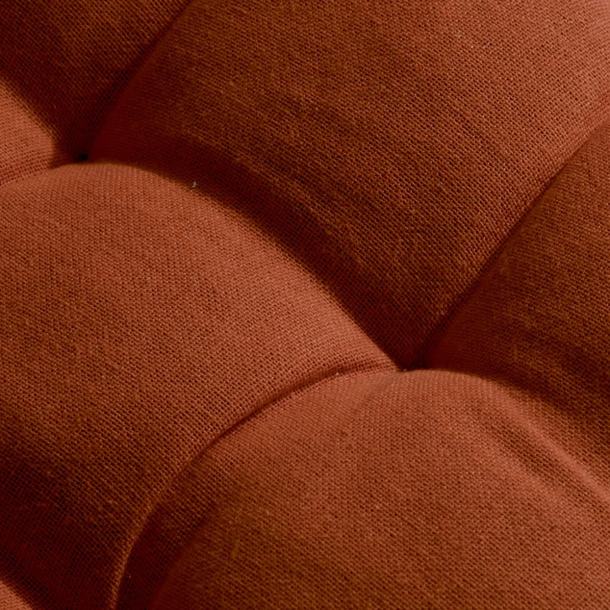 Coussin de chaise rond coton (40 cm) Pixel Terracotta