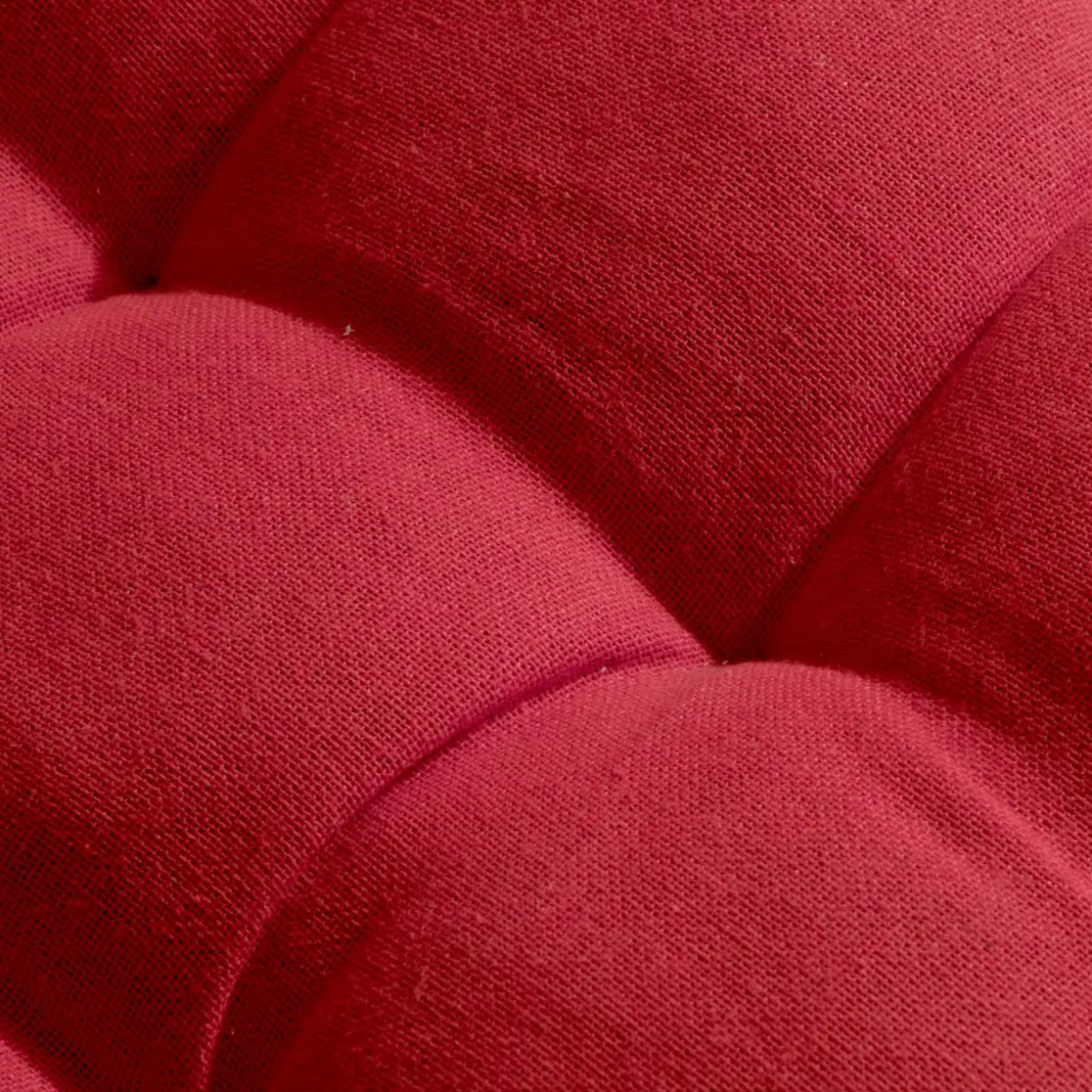 Coussin de chaise rond coton (40 cm) Pixel Rouge
