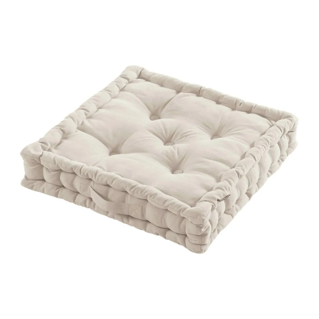 Coussin de sol coton (50 x 50 cm) Pixel Beige