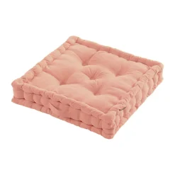 Coussin de sol coton (50 x 50 cm) Pixel Rose pêche