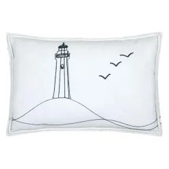 Coussin Rectangulaire (40 x 60 cm) Bordemer Blanc