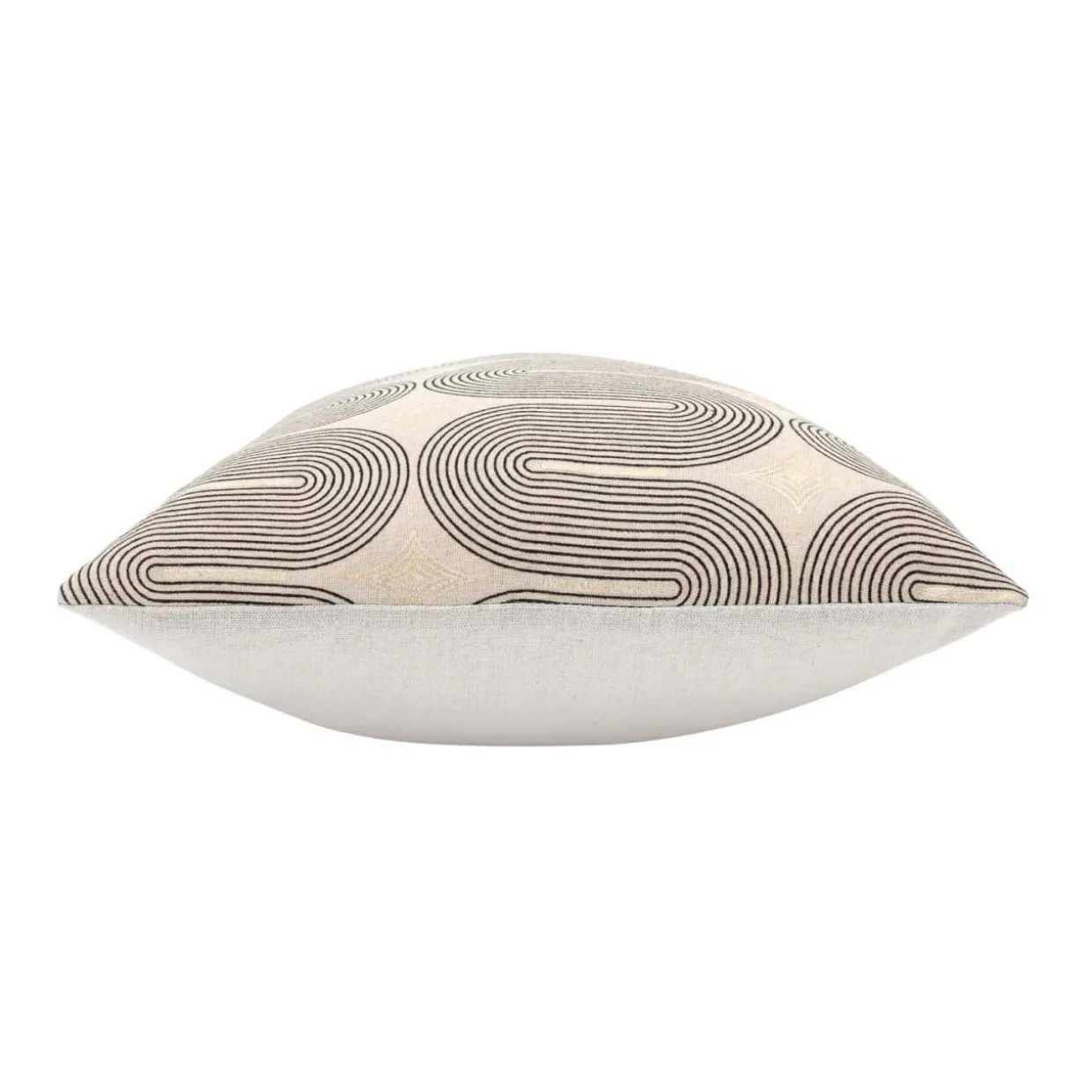 Coussin rectangulaire coton (40 x 60 cm) Ondine Noir