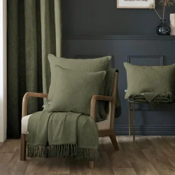 Coussin rectangulaire coton (40 x 60 cm) Sixtine Vert romarin