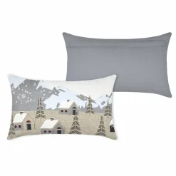 Coussin rectangulaire coton (30 x 50 cm) Cornouailles Gris
