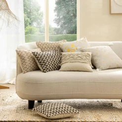 Coussin rectangulaire coton (30 x 50 cm) Loumeo Beige