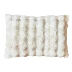 Coussin rectangulaire fausse fourrure (50 x 80 cm) Toronto Ivoire