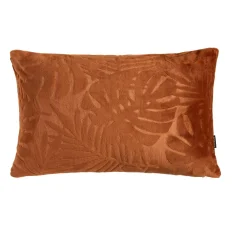 Coussin rectangulaire flanelle (40 x 60 cm) Flore Cuivre