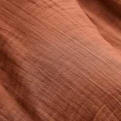 Coussin rectangulaire gaze de coton (40 x 60 cm) Gaïa Terracotta