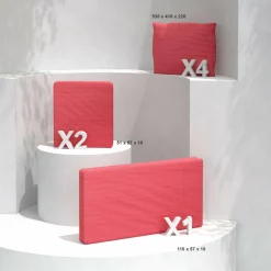 Coussins de remplacement pour salon de jardin Calvi 4 places Rouge