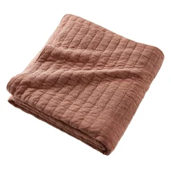 Couvre-lit coton matelassé (240 x 260 cm) Lena Terracotta