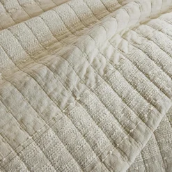 Couvre-lit coton matelassé (240 x 260 cm) Lena Beige sable