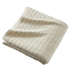 Couvre-lit coton matelassé (240 x 260 cm) Lena Beige sable