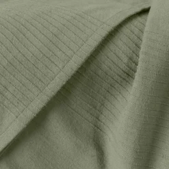 Couvre-lit coton tissé (180 x 220 cm) Léa Vert romarin