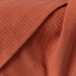 Couvre-lit coton tissé (220 x 250 cm) Léa Terracotta