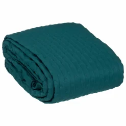 Couvre-lit et taies d'oreiller (240 x 260 cm) Kalia Bleu canard