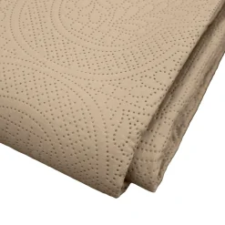 Couvre-lit matelassé et deux taies d'oreiller (240 x 260 cm) Romane Beige