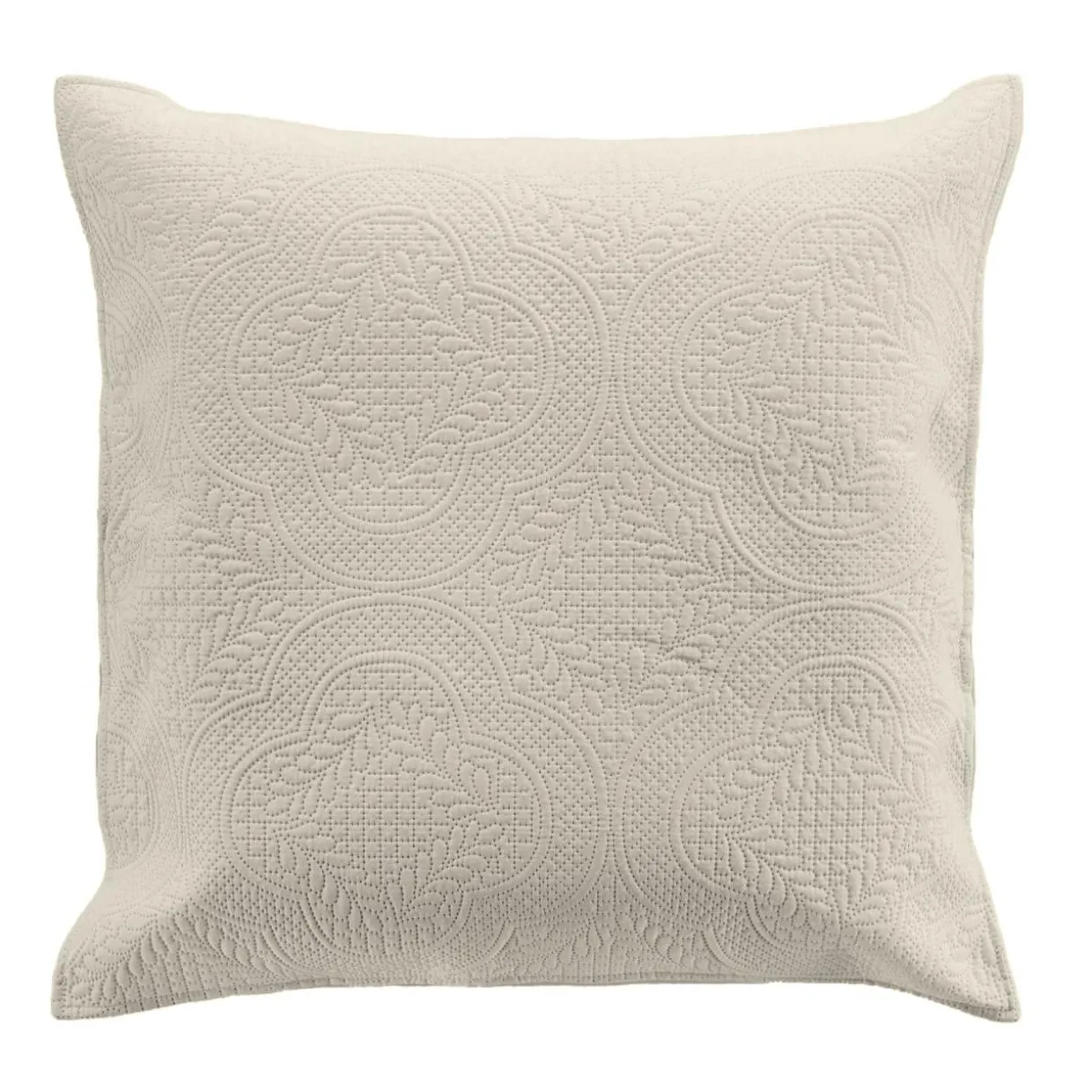 Couvre-lit matelassé et deux taies d'oreiller (240 x 260 cm) Romane Beige