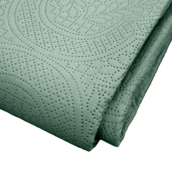 Couvre-lit matelassé et deux taies d'oreiller (220 x 240 cm) Romane Vert cédre
