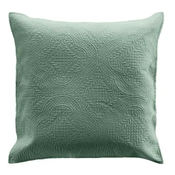 Couvre-lit matelassé et deux taies d'oreiller (240 x 260 cm) Romane Vert cèdre