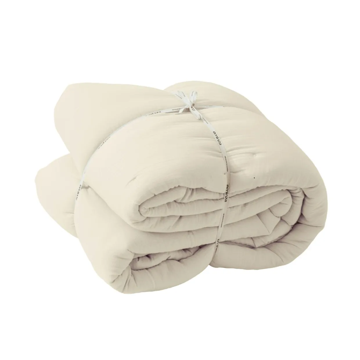 Couvre-lit matelassé gaze de coton (240 x 220 cm) Gaïa Beige pampa