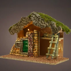 Crèche de Noël vide et lumineuse (Hauteur 24 cm) Saint-Clotaire