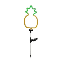 Décoration lumineuse Solaire à piquer au sol (H74 cm) Ananas néon Jaune
