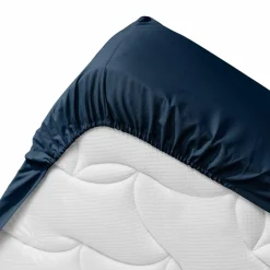 Drap housse coton bio (140 x 190 cm) Biolina Bleu nuit