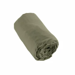 Drap housse en flanelle de coton (200 x 200 cm) Nina Vert romarin