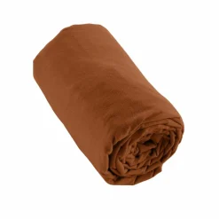 Drap housse flanelle de coton (200 x 200 cm) Nina Terracotta