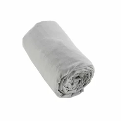 Drap housse flanelle de coton (90 x 190 cm) Théa Gris clair