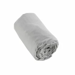 Drap housse flanelle de coton (140 x 200 cm) Nina Gris clair