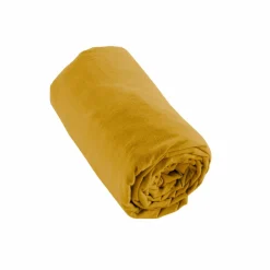 Drap housse flanelle de coton (140 x 190 cm) Nina Jaune ocre