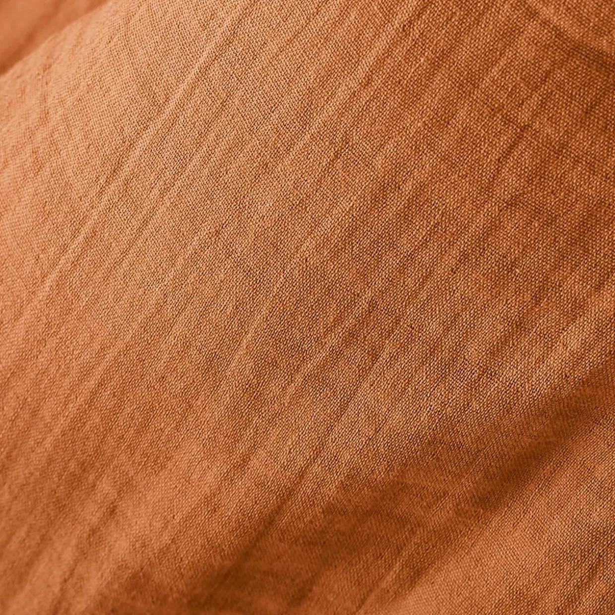Drap housse gaze de coton (200 x 200 cm) Gaïa Abricot