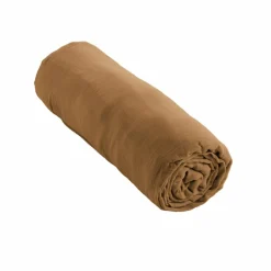 Drap housse gaze de coton (200 x 200 cm) Gaïa Camel