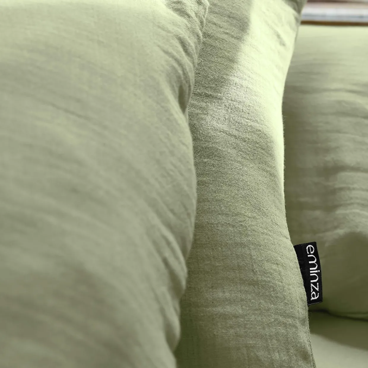 Drap housse gaze de coton (140 x 200 cm) Gaïa Vert tilleul