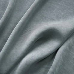 Drap housse lyocell Tencel™ lavé (180 x 200 cm) Olivia Bleu stone