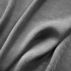 Drap housse lyocell Tencel™ lavé (140 x 190 cm) Olivia Gris granit