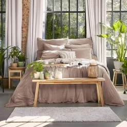Drap housse lyocell Tencel™ lavé (90 x 200 cm) Olivia Rose blush