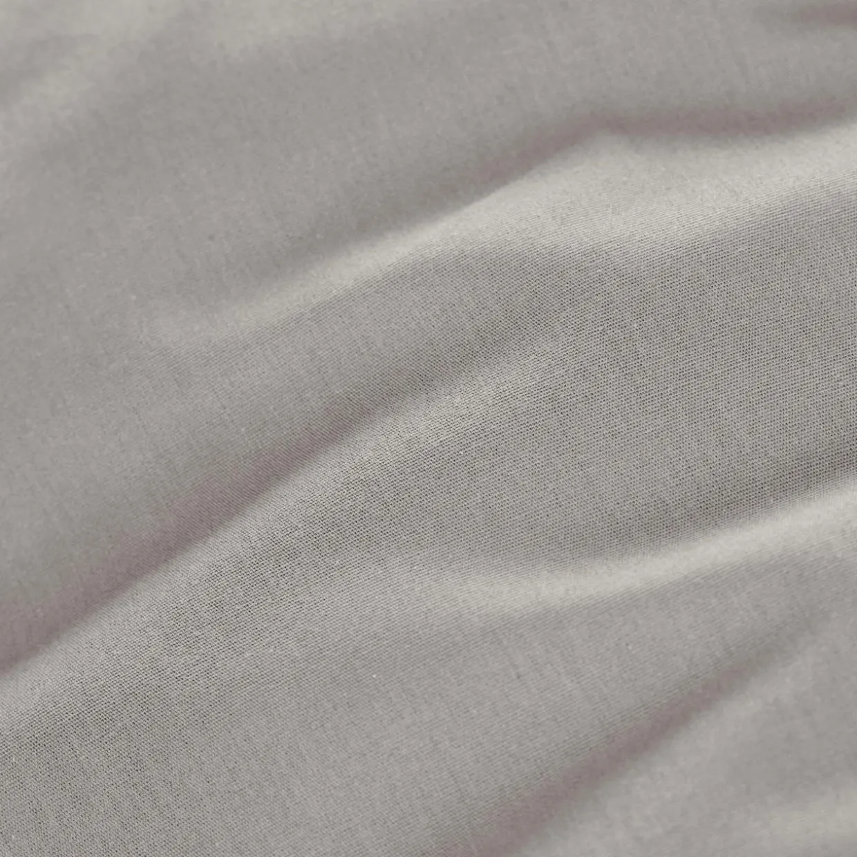 Drap housse percale de coton (180 x 200 cm) Cali Gris clair