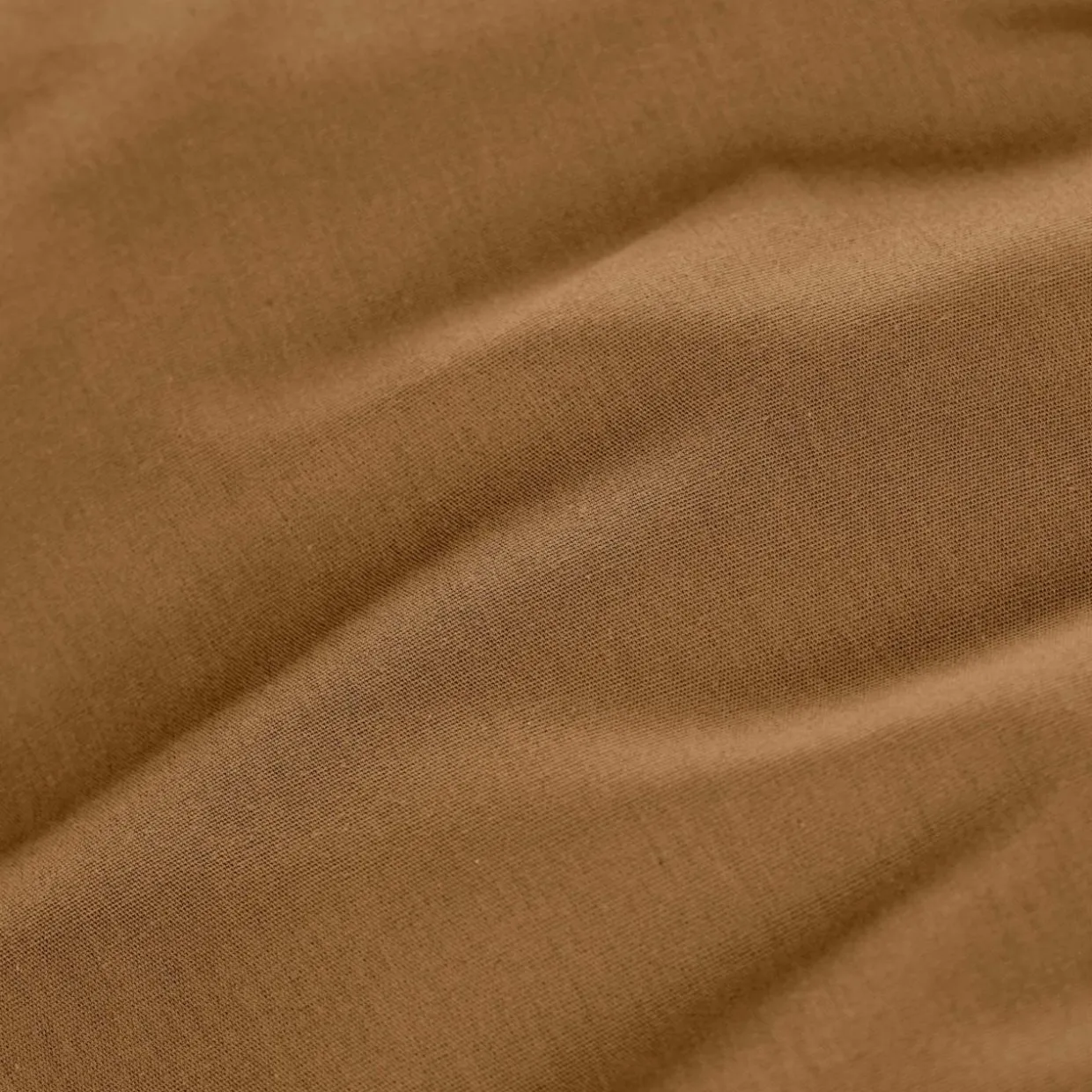 Drap housse percale de coton (90 x 190 cm) Cali Camel
