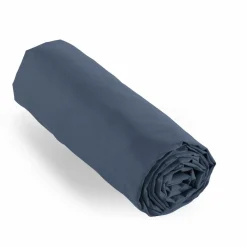 Drap housse percale de coton (140 x 200 cm) Cali Bleu marine