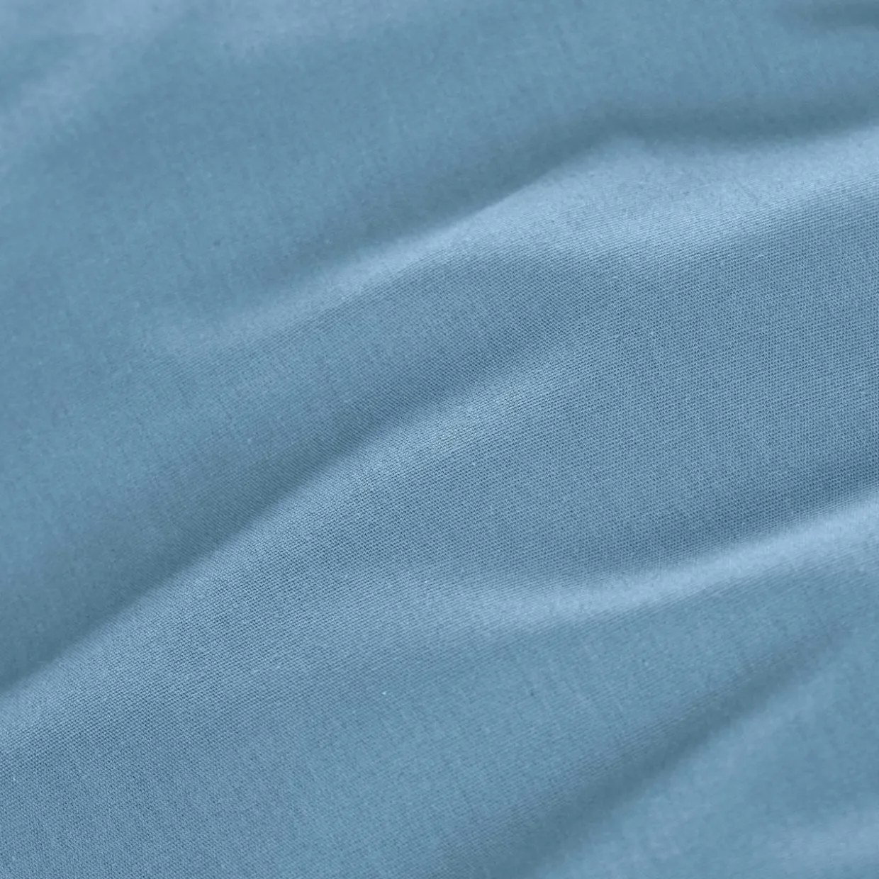 Drap housse percale de coton (200 x 200 cm) Cali Bleu ciel