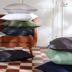 Drap housse percale de coton (160 x 200 cm) Cali Bleu marine