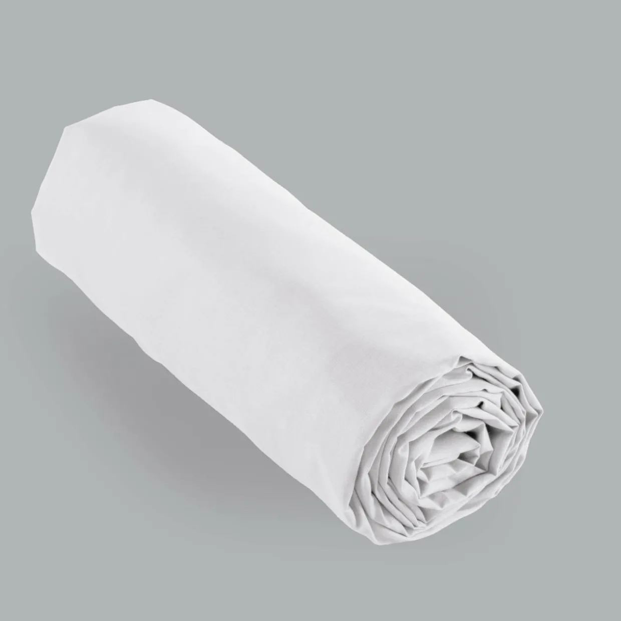 Drap housse percale de coton (140 x 190 cm) Cali Blanc