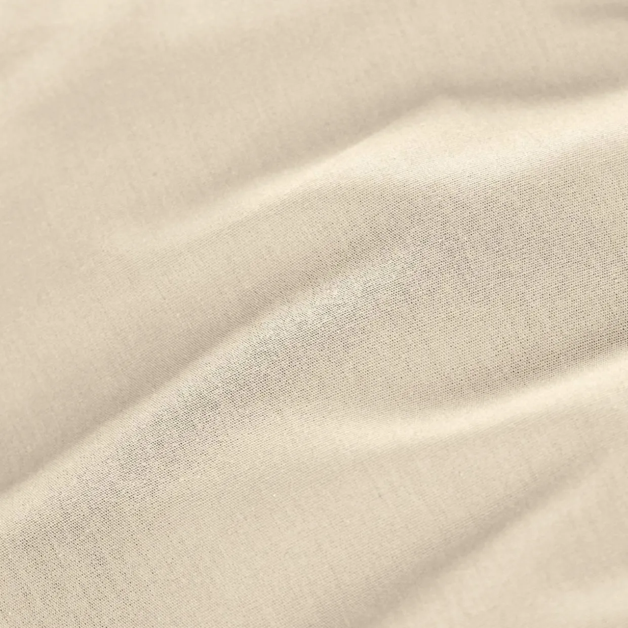 Drap housse percale de coton (160 x 200 cm) Cali Beige