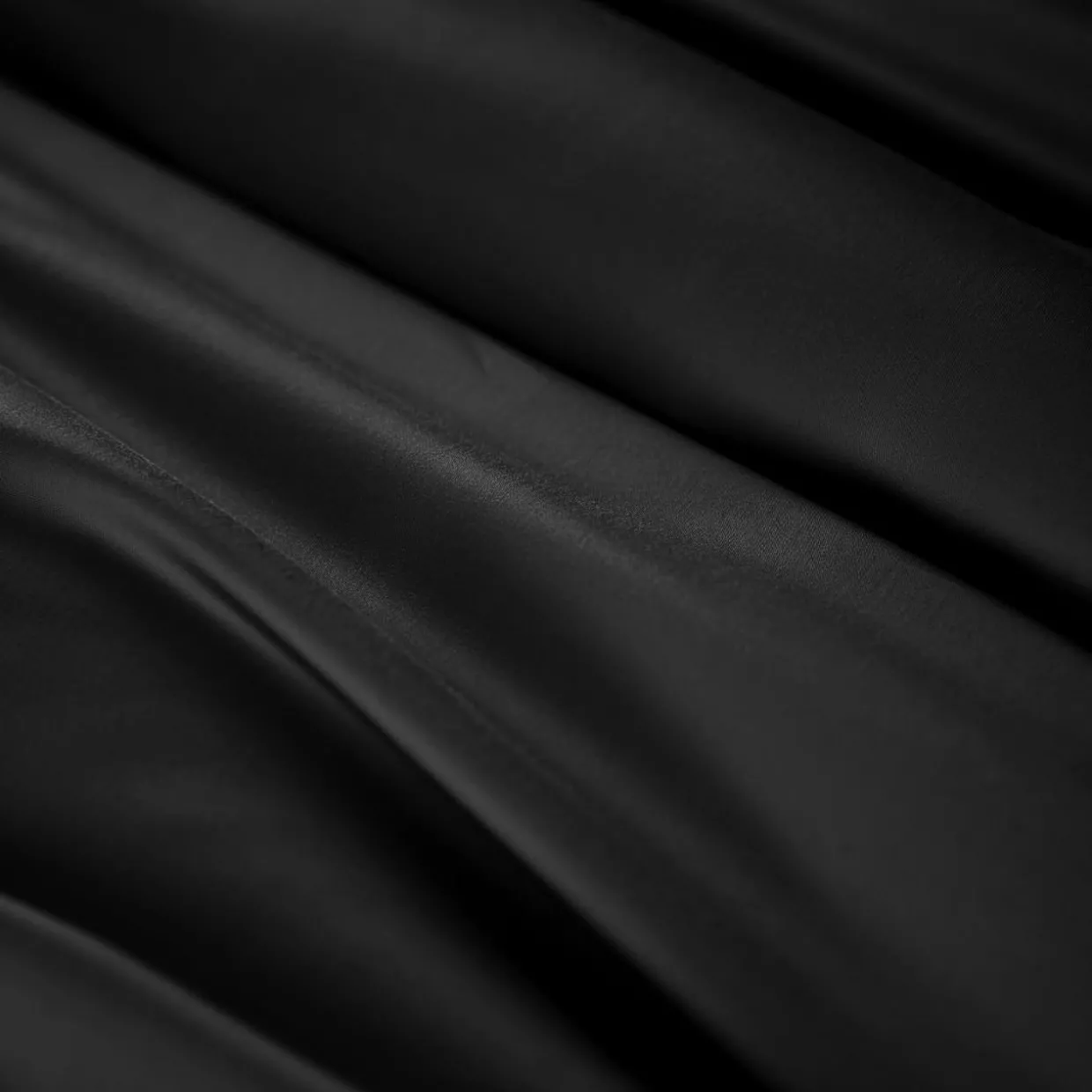 Drap housse satin de bambou (200 x 200 cm) Sienna Noir