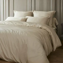 Drap housse satin de bambou (160 x 200 cm) Sienna Beige