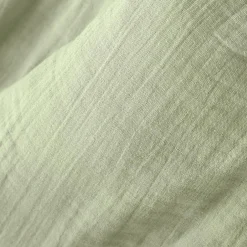 Drap plat gaze de coton (270 x 300 cm) Gaïa Vert tilleul
