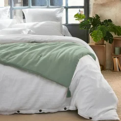 Edredon gaze de coton (90 x 200 cm) Gaïa Vert eucalyptus