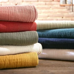 Edredon gaze de coton (90 x 200 cm) Gaïa Ficelle